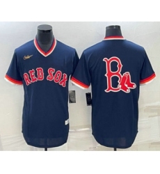 Men's Boston Red Sox Big Logo Cooperstown Collection Cool Base Stitched Nike Jersey