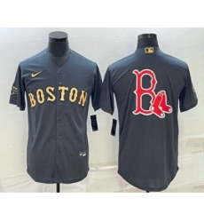 Men's Boston Red Sox Big Logo Grey 2022 All Star Stitched Cool Base Nike Jersey