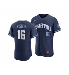 Men's Chicago Cubs #16 Patrick Wisdom 2021 Navy City Connect Stitched MLB Jersey