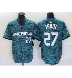 Men's American League #27 Mike Trout Nike Teal 2023 MLB All-Star Game Limited Player Jersey