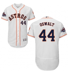 Men's Majestic Houston Astros #44 Roy Oswalt Authentic White Home 2017 World Series Champions Flex Base MLB Jersey