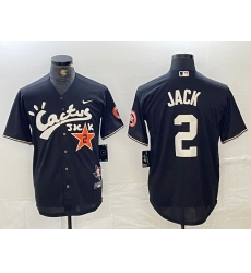 Men's Houston Astros #2 Alex Bregman Black Cactus Jack Vapor Premier Stitched Baseball Jersey