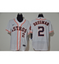 Men's Houston Astros #2 Alex Bregman White Stitched MLB Flex Base Nike Jersey