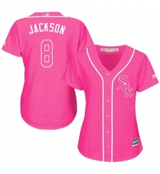 Women's Majestic Chicago White Sox #8 Bo Jackson Replica Pink Fashion Cool Base MLB Jersey