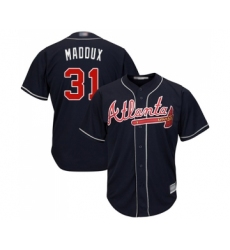 Men's Atlanta Braves #31 Greg Maddux Navy Blue Cool Base Stitched Baseball Jersey