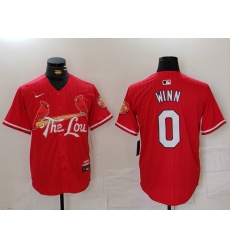 Men's St Louis Cardinals #0 Masyn Winn Red 2024 City Connect Limited Stitched Baseball Jersey