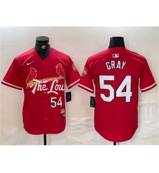 Men's St. Louis Cardinals #54 Sonny Gray Red 2024 City Connect Stitched Baseball Jersey