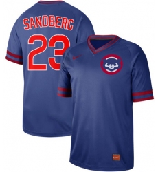 Men's Nike Chicago Cubs #23 Ryne Sandberg Royal Authentic Cooperstown Collection Stitched Baseball Jersey