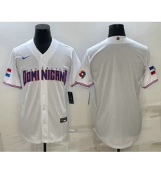 Men's Dominican Republic Baseball 2023 White World Baseball With Classic Stitched Jersey