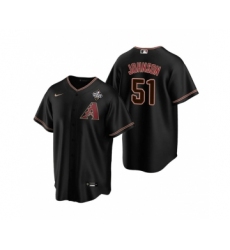 Men's Arizona Diamondbacks #51 Randy Johnson Black 2023 World Series Cool Base Stitched Baseball Jersey