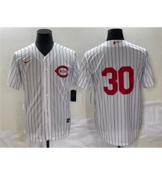 Men's Cincinnati Reds #30 Will Benson White Field of Dreams Stitched Baseball Jersey