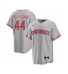 Men's Cincinnati Reds #44 Elly De La Cruz Gray Cool Base Stitched Baseball Jersey