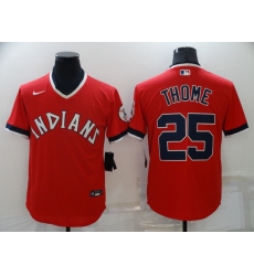 Men's Nike Cleveland Indians #25 Jim Thome Red Throwback Jersey