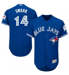 Men's Majestic Toronto Blue Jays #14 Justin Smoak Blue Alternate Flex Base Authentic Collection MLB Jersey