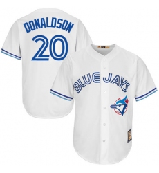 Men's Majestic Toronto Blue Jays #20 Josh Donaldson Authentic White Cooperstown MLB Jersey