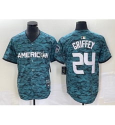 Men's Nike Seattle Mariners #24 Ken Griffey Teal 2023 All Star Cool Base Stitched Jersey1