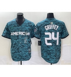 Men's Nike Seattle Mariners #24 Ken Griffey Teal 2023 All Star Cool Base Stitched Jersey