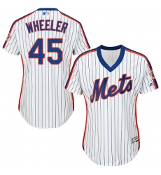 Women's Majestic New York Mets #45 Zack Wheeler Replica White Alternate Cool Base MLB Jersey