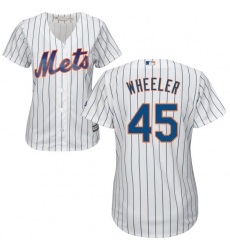 Women's Majestic New York Mets #45 Zack Wheeler Replica White Home Cool Base MLB Jersey