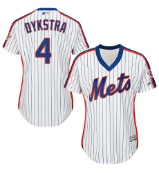 Women's Majestic New York Mets #4 Lenny Dykstra Replica White Alternate Cool Base MLB Jersey