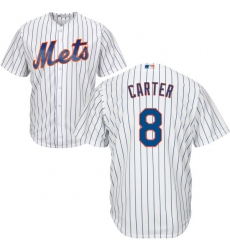 Youth Majestic New York Mets #8 Gary Carter Authentic White Home Cool Base MLB Jersey