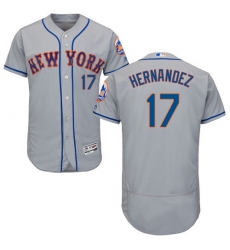 Men's Majestic New York Mets #17 Keith Hernandez Grey Road Flex Base Authentic Collection MLB Jersey