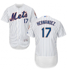Men's Majestic New York Mets #17 Keith Hernandez White Home Flex Base Authentic Collection MLB Jersey