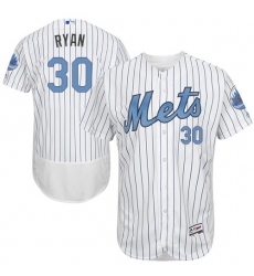 Men's Majestic New York Mets #30 Nolan Ryan Authentic White 2016 Father's Day Fashion Flex Base MLB Jersey