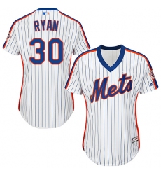 Women's Majestic New York Mets #30 Nolan Ryan Authentic White Alternate Cool Base MLB Jersey
