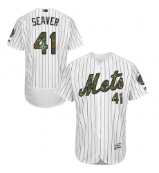 Men's Majestic New York Mets #41 Tom Seaver Authentic White 2016 Memorial Day Fashion Flex Base MLB Jersey