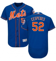 Men's Majestic New York Mets #52 Yoenis Cespedes Royal Blue Alternate Flex Base Authentic Collection MLB Jersey