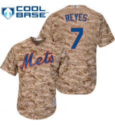 Men's Majestic New York Mets #7 Jose Reyes Authentic Camo Alternate Cool Base MLB Jersey