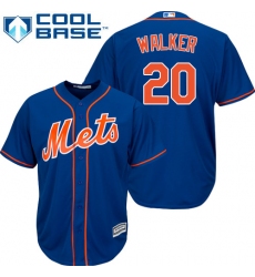 Men's Majestic New York Mets #20 Neil Walker Replica Royal Blue Alternate Home Cool Base MLB Jersey