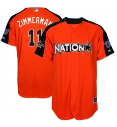 Men's Majestic Washington Nationals #11 Ryan Zimmerman Replica Orange National League 2017 MLB All-Star MLB Jersey