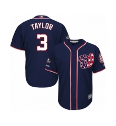 Youth Washington Nationals #3 Michael Taylor Authentic Navy Blue Alternate 2 Cool Base 2019 World Series Champions Baseball Jersey
