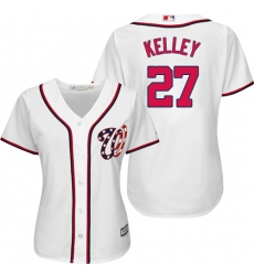 Women's Majestic Washington Nationals #27 Shawn Kelley Replica White Home Cool Base MLB Jersey