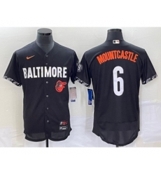 Men's Baltimore Orioles #6 Ryan Mountcastle Black 2023 City Connect Flex Base Stitched Jersey