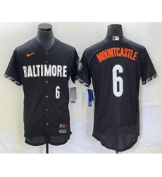 Men's Baltimore Orioles #6 Ryan Mountcastle Number Black 2023 City Connect Flex Base Stitched Jersey