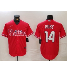 Men's Philadelphia Phillies #14 Pete Rose Red Cool Base Stitched Jersey