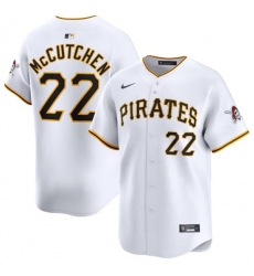 Men's Pittsburgh Pirates #22 Andrew McCutchen White Home Limited Baseball Stitched Jersey