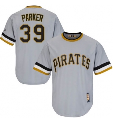 Men's Majestic Pittsburgh Pirates #39 Dave Parker Replica Grey Cooperstown Throwback MLB Jersey