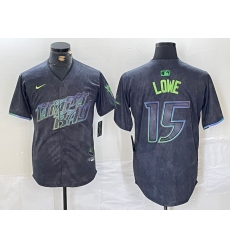 Men's Tampa Bay Rays #15 Josh Lowe Charcoal 2024 City Connect Limited Stitched Jersey