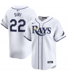 Men's Tampa Bay Rays #22 Jose Siri White Home Limited Stitched Baseball Jersey