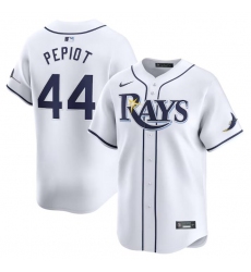 Men's Tampa Bay Rays #44 Ryan Pepiot White Home Limited Stitched Baseball Jersey