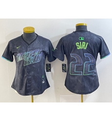 Women's Tampa Bay Rays #22 Jose Siri Charcoal 2024 City Connect Limited Stitched Jersey