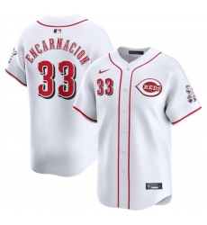 Men's Cincinnati Reds #33 Christian Encarnacion White Home Limited Baseball Stitched Jersey