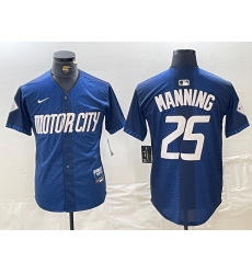 Men's Detroit Tigers #25 Matt Manning 2024 Navy City Connect Cool Base Limited Stitched Jersey