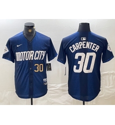 Mens Detroit Tigers #30 Kerry Carpenter Number 2024 Navy City Connect Cool Limited Stitched Jersey