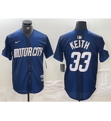 Men's Detroit Tigers #33 Colt Keith 2024 Navy City Connect Cool Base Limited Stitched Jersey