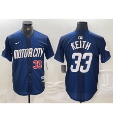 Men's Detroit Tigers #33 Colt Keith 2024 Navy City Connect Cool Base Limited Stitched Jerseys